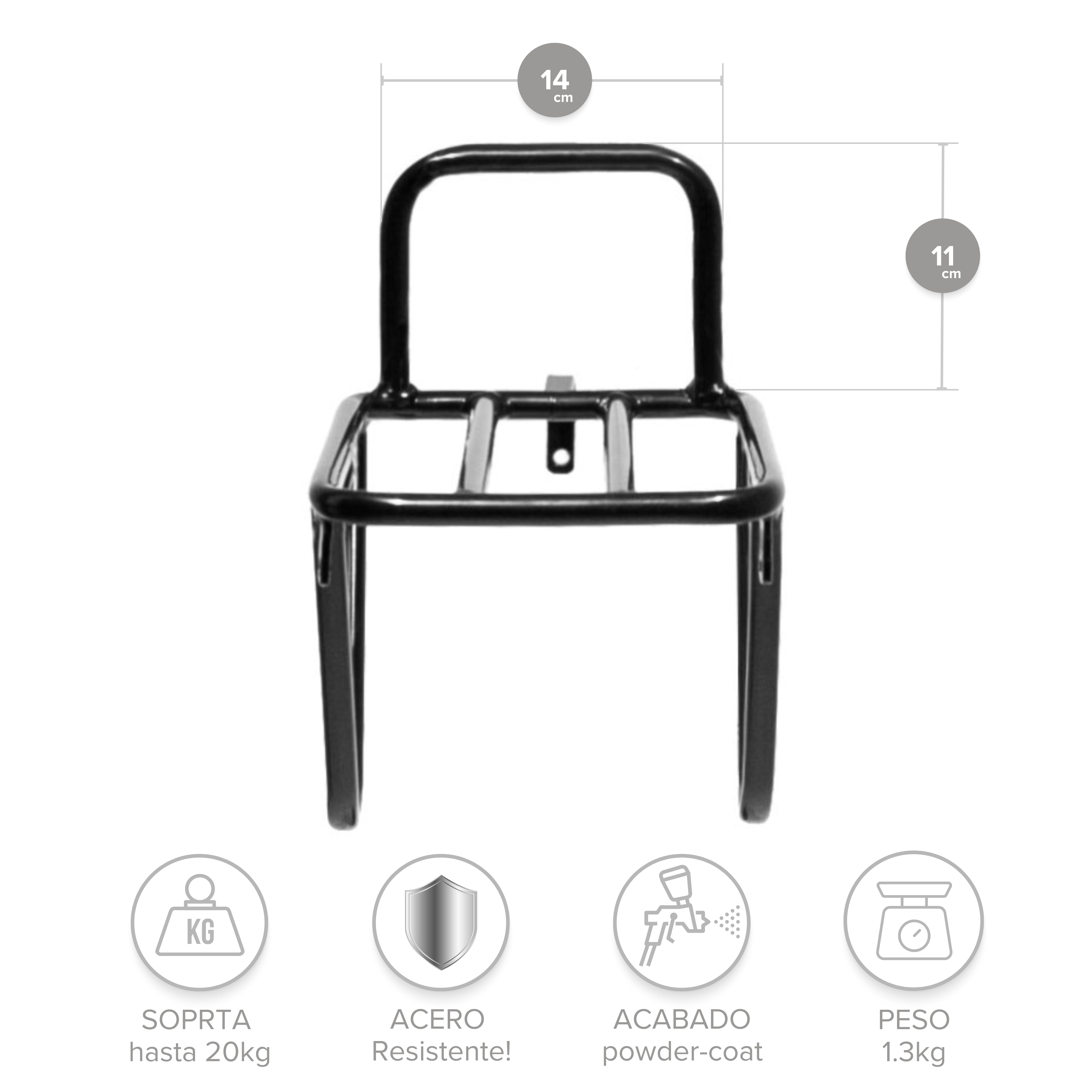 Parrilla Tubular para Bicicleta Delantera Multi Rodada M003