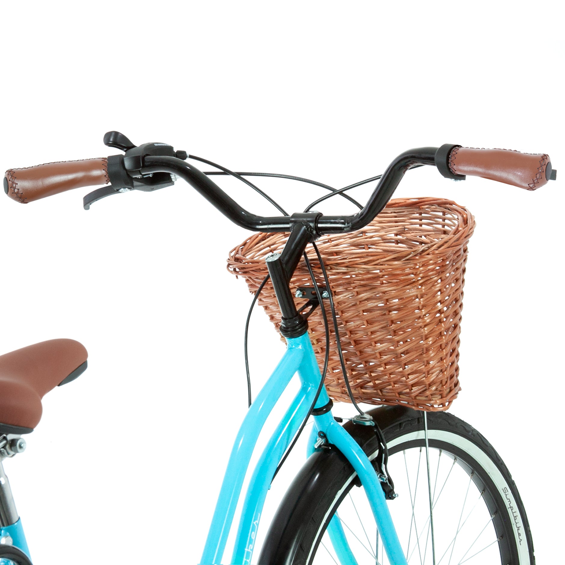 Puños Para Bicicleta Vintage Tipo Cuero Café