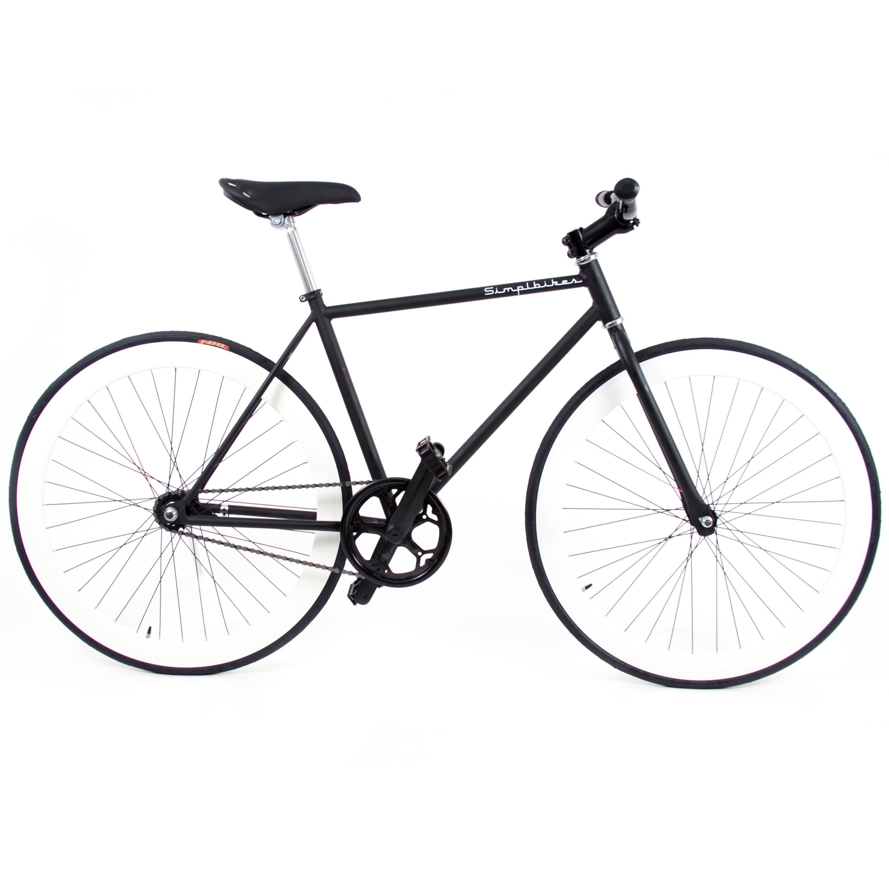 Bicicleta Elite Rodada R700 Men Contra Pedal Negro y Blanco