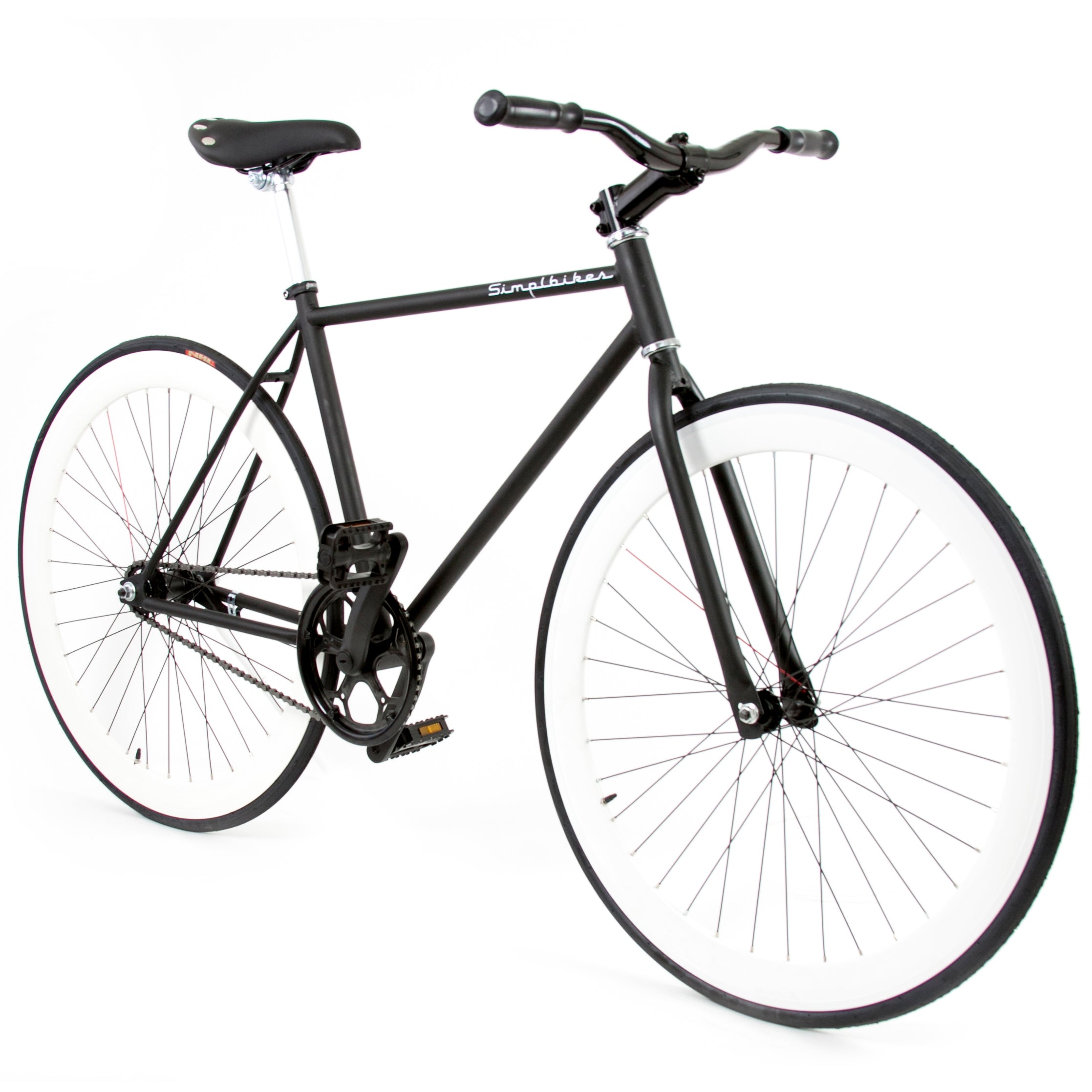 Bicicleta Elite Rodada R700 Men Contra Pedal Negro y Blanco