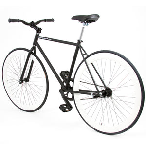 Bicicleta Elite Rodada R700 Men Contra Pedal Negro y Blanco